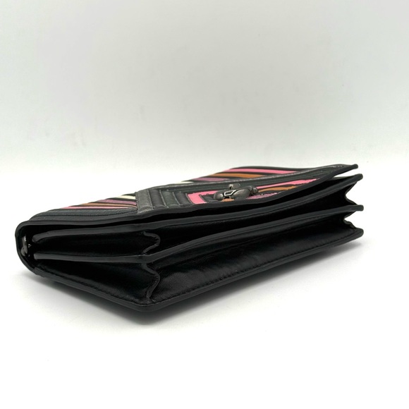 Coach 1941 Foldover Chain Clutch Crossbody Quilted Striped 27091 - Picture 6 of 16